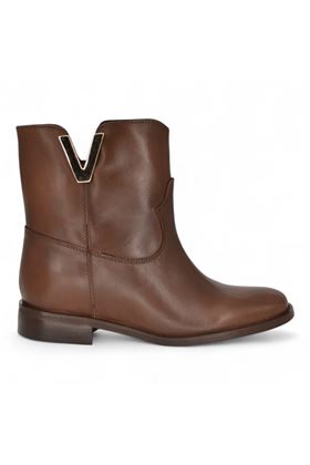 Tronchetto donna in pelle colore cuoio. J HERO | 2767-MARRONE